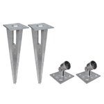 vidaXL Clôture à mailles losangées et poteaux acier galvanisé 25x1 m