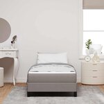 vidaXL Lit à ressorts avec matelas Taupe 100 x 200 cm tissu