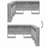 vidaXL Tête de lit de rangement Sonoma gris 135 cm Bois d'ingénierie