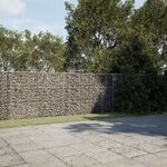 vidaXL Panier gabion avec couvercle 1000x100x150 cm fer galvanisé