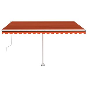 vidaXL Auvent automatique sur pied 400x300 cm Orange/marron