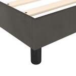 vidaXL Sommier à lattes de lit et matelas Gris foncé 160x200cm Velours