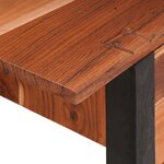 vidaXL Table console avec tiroir Marron et Noir 110 x 30 x 75 cm