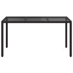 vidaXL Table de Jardin Noir 150 x 90 x 75 cm polyrotin