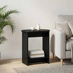 vidaXL Table d'appoint Noir 50 x 39 5 x 55 cm Bois d'ingénierie
