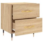 vidaXL Tables de chevet 2 Pièces chêne sonoma 40x35x47 5 cm
