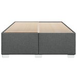 vidaXL Cadre de lit sans matelas gris foncé 140x190 cm tissu