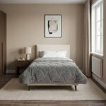 vidaXL Duvet complet toute l'année Matelassé Anthracite 140 x 220 cm