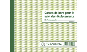 Carnet de bord pour le suivi des déplacements - Format 14 8x19 cm EXACOMPTA