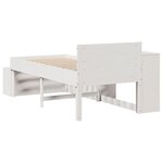 vidaXL Cadre de lit sans matelas blanc 90x200 cm bois de pin massif