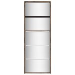 vidaXL Armoire à chaussures miroir 5 niveaux chêne fumé 63x17x169 5 cm