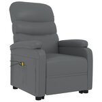 vidaXL Fauteuil de massage Anthracite Similicuir