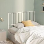 vidaXL Tête de lit métal blanc 120 cm