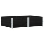 vidaXL Jardinière noir 150x100 cm bois massif de pin