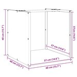 vidaXL Portant de bois chauffage vert olive 40x40x40 cm