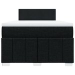 vidaXL Sommier à lattes de lit avec matelas noir 120x190 cm tissu