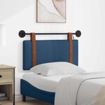 vidaXL Tête de lit suspendue Avec lumière LED Bleu PU antique