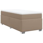 vidaXL Sommier à lattes de lit avec matelas Cappuccino 90x190 cm