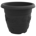 vidaXL Pots de plantes 24 Pièces Noir Ø 34 x 28 cm Plastique