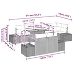 vidaXL Ensemble de salle à manger pour jardin 9 Pièces Gris  Marron