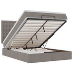 VidaXL Cadre de lit ottoman avec matelas taupe 140x200 cm tissu