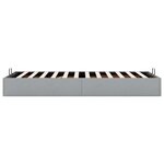 vidaXL Cadre de lit ottoman sans matelas gris clair 90x200 cm tissu