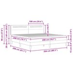 vidaXL Cadre de lit avec bandes LED Blanc 200 x 200 cm Simili cuir