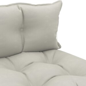 vidaXL Canapé de milieu palette de jardin avec coussins taupe Bois