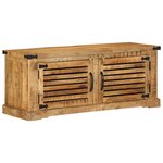 vidaXL Banc à chaussures 110x38x45 cm Bois massif Bois de mangue brut