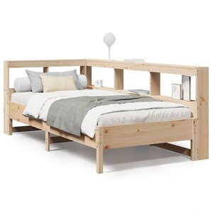 vidaXL Lit bibliothèque sans matelas 90x200 cm bois de pin massif