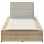 vidaXL Transat avec coussin flottant beige résine tressée