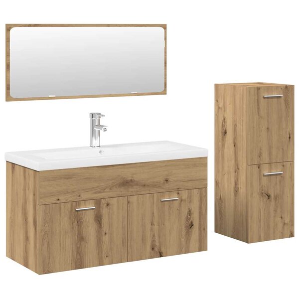 vidaXL Ensemble de meubles salle de bain 4 Pièces bois d'ingénierie