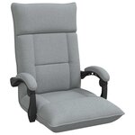 vidaXL Fauteuil de sol ajustable Gris clair Tissu