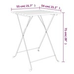 vidaXL Ensemble de bistro pliable 3 Pièces Bois d'acacia solide et acier