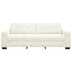 vidaXL Sofa 3 places avec coussin Crème Velours