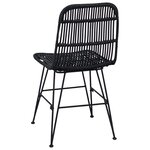 vidaXL Chaise de salle à manger 2 Pièces Noir 41 x 55 x 85 cm