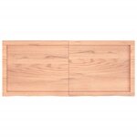 vidaXL Dessus de table marron clair bois chêne massif traité