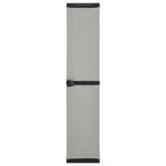 vidaXL Armoire de rangement de jardin 3 étagères Gris/noir 34x40x168cm