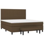 vidaXL Sommier à lattes de lit avec matelas Marron foncé 180x200 cm