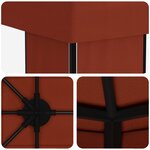 vidaXL Abri de jardin 6 x 3 m Terre cuite Polyester et Acier 190