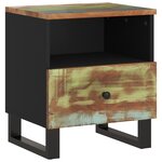 vidaXL Table de chevet Bois de récupération et d'ingénierie
