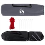 vidaXL Tente de plage 3 personnes gris libération rapide imperméable