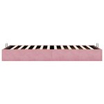vidaXL Cadre de lit ottoman sans matelas rose 100x200 cm velours