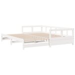 vidaXL Lit de jour sans matelas blanc 90x200 cm bois de pin massif