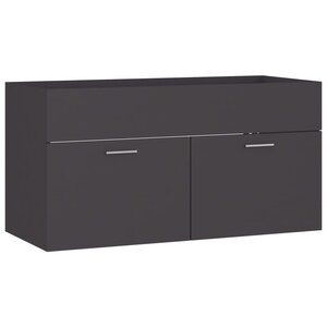 vidaXL Armoire d'évier Gris 90x38 5x46 cm Bois d’ingénierie