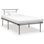 vidaXL Cadre de lit sans matelas gris métal 100x200 cm