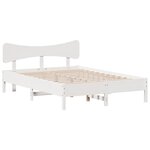 vidaXL Cadre de lit sans matelas blanc 150x200 cm bois de pin massif