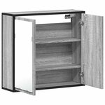 vidaXL Armoire à miroir de salle de bain sonoma gris bois d’ingénierie