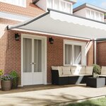 vidaXL Auvent Blanc 500 × 300 cm Polyester et métal