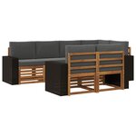 vidaXL Ensemble de canapés d'extérieur 7 pc Naturel et Anthracite